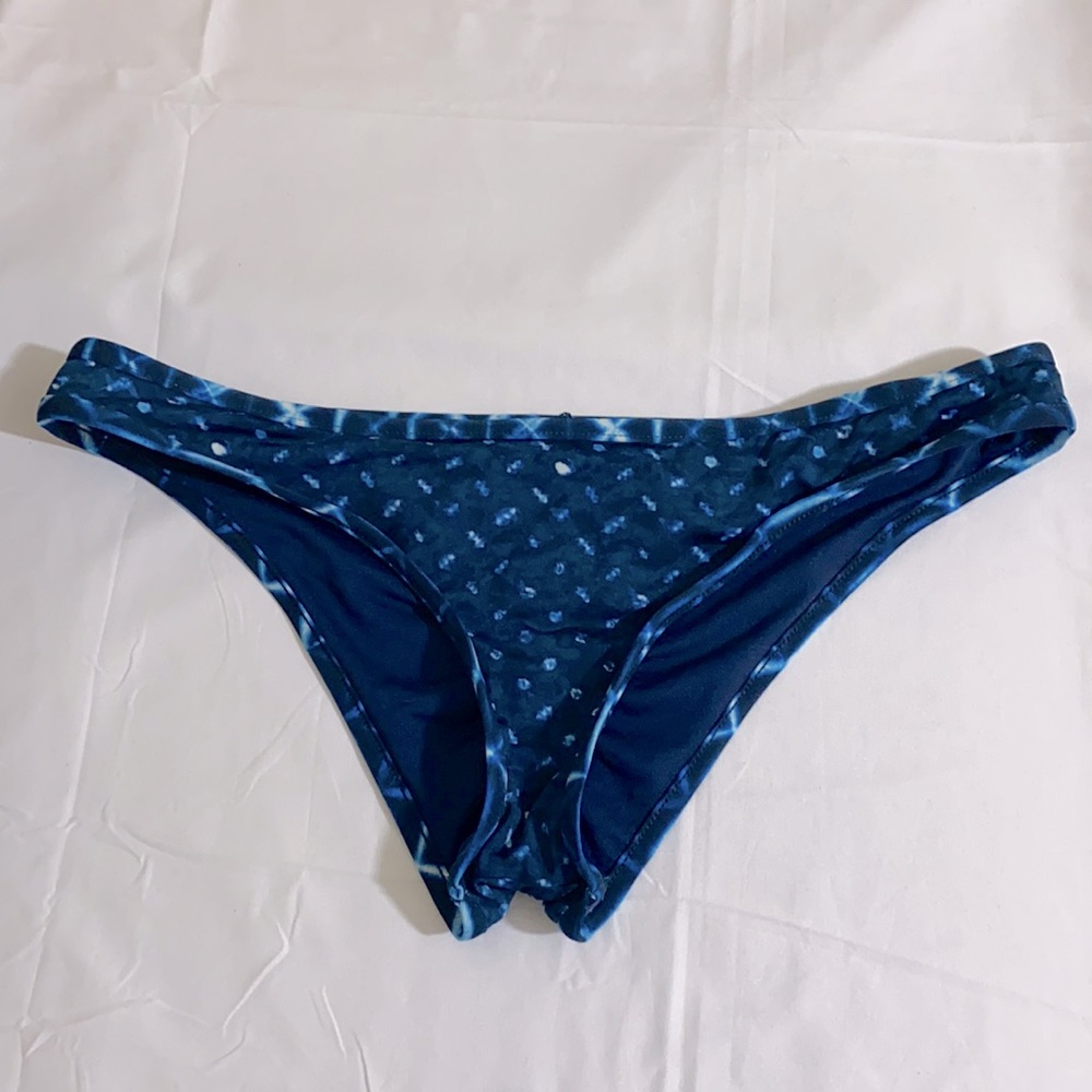 LUCKY BRAND Ruched Cheeky Rear Bikini Bottom LK7TF90 Women's Size L